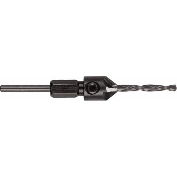 DeWALT - 3/4" Cutter Diam, 11/64" Drill Compatibility, 3-1/2" Overall Length, Adjustable Depth Drill Countersink - Americas Industrial Supply