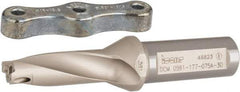 Iscar - 0.591 to 5/8" Diam, 3xD, 1.77" Max Depth, 3/4" Shank Diam, Replaceable Tip Drill - IDI Insert, 15 Seat Size, DCM Toolholder, Series ChamDrill - Americas Industrial Supply