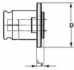 Emuge - 11/16" Tap Shank Diam, 0.515" Tap Square Size, 1/2" Pipe Tap, #3 Tapping Adapter - Exact Industrial Supply