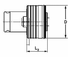 Emuge - 0.429" Tap Shank Diam, 0.322" Tap Square Size, 9/16" Tap, #3 Tapping Adapter - Exact Industrial Supply