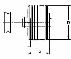 Emuge - 0.323" Tap Shank Diam, 0.242" Tap Square Size, 7/16" Tap, #3 Tapping Adapter - Exact Industrial Supply