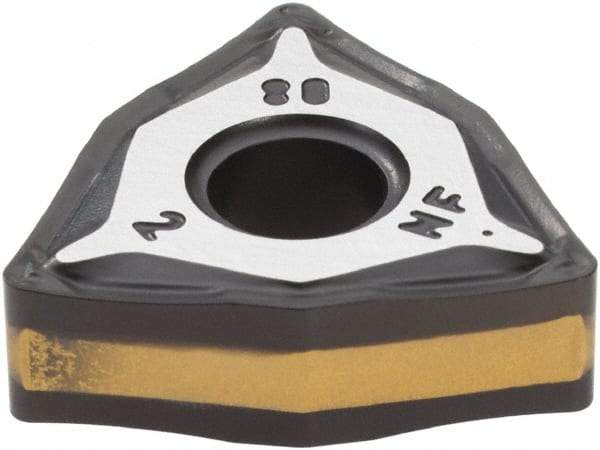 Iscar - WNMG432 NF Grade IC8250 Carbide Turning Insert - TiCN/Al2O3/TiN Finish, 80° Trigon, 1/2" Inscr Circle, 3/16" Thick, 1/32" Corner Radius - Americas Industrial Supply