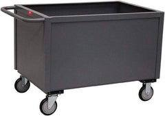 Jamco - 1,200 Lb Capacity, 1 Shelf, 4-Sided Steel Box Truck - 48" Long x 24" Wide x 27" High, 5" Diam Urethane Wheels - Americas Industrial Supply