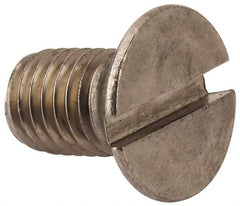 Value Collection - M12x1.75 Metric Coarse, 20mm OAL Slotted Drive Machine Screw - Flat Head, Grade 316 & A4 Stainless Steel, Uncoated, Without Washer - Americas Industrial Supply