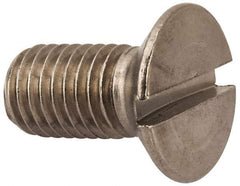 Value Collection - M12x1.75 Metric Coarse, 25mm OAL Slotted Drive Machine Screw - Flat Head, Grade 316 & A4 Stainless Steel, Uncoated, Without Washer - Americas Industrial Supply
