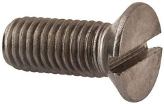 Value Collection - M12x1.75 Metric Coarse, 30mm OAL Slotted Drive Machine Screw - Flat Head, Grade 316 & A4 Stainless Steel, Uncoated, Without Washer - Americas Industrial Supply