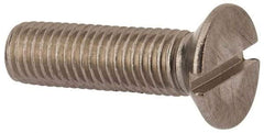 Value Collection - M12x1.75 Metric Coarse, 45mm OAL Slotted Drive Machine Screw - Flat Head, Grade 316 & A4 Stainless Steel, Uncoated, Without Washer - Americas Industrial Supply