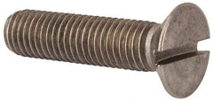 Value Collection - M12x1.75 Metric Coarse, 50mm OAL Slotted Drive Machine Screw - Flat Head, Grade 316 & A4 Stainless Steel, Uncoated, Without Washer - Americas Industrial Supply
