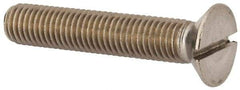 Value Collection - M12x1.75 Metric Coarse, 65mm OAL Slotted Drive Machine Screw - Flat Head, Grade 316 & A4 Stainless Steel, Uncoated, Without Washer - Americas Industrial Supply