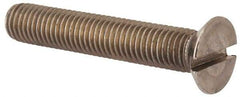 Value Collection - M12x1.75 Metric Coarse, 70mm OAL Slotted Drive Machine Screw - Flat Head, Grade 316 & A4 Stainless Steel, Uncoated, Without Washer - Americas Industrial Supply