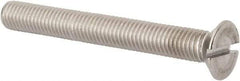 Value Collection - M12x1.75 Metric Coarse, 100mm OAL Slotted Drive Machine Screw - Flat Head, Grade 316 & A4 Stainless Steel, Uncoated, Without Washer - Americas Industrial Supply