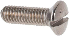 Value Collection - M3x0.50 Metric Coarse, 10mm OAL Slotted Drive Machine Screw - Oval Head, Grade 316 & A4 Stainless Steel, Uncoated, Without Washer - Americas Industrial Supply