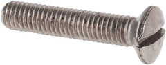 Value Collection - M3x0.50 Metric Coarse, 16mm OAL Slotted Drive Machine Screw - Oval Head, Grade 316 & A4 Stainless Steel, Uncoated, Without Washer - Americas Industrial Supply