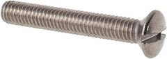 Value Collection - M3x0.50 Metric Coarse, 20mm OAL Slotted Drive Machine Screw - Oval Head, Grade 316 & A4 Stainless Steel, Uncoated, Without Washer - Americas Industrial Supply