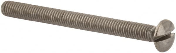 Value Collection - M3x0.50 Metric Coarse, 35mm OAL Slotted Drive Machine Screw - Oval Head, Grade 316 & A4 Stainless Steel, Uncoated, Without Washer - Americas Industrial Supply