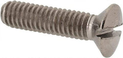 Value Collection - M4x0.70 Metric Coarse, 16mm OAL Slotted Drive Machine Screw - Oval Head, Grade 316 & A4 Stainless Steel, Uncoated, Without Washer - Americas Industrial Supply