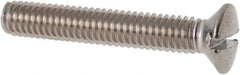 Value Collection - M4x0.70 Metric Coarse, 25mm OAL Slotted Drive Machine Screw - Oval Head, Grade 316 & A4 Stainless Steel, Uncoated, Without Washer - Americas Industrial Supply