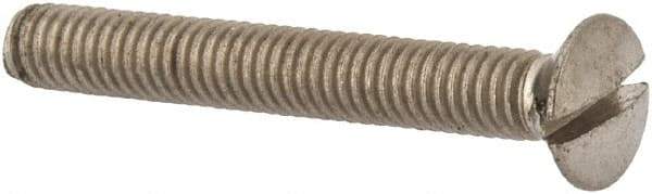 Value Collection - M4x0.70 Metric Coarse, 30mm OAL Slotted Drive Machine Screw - Oval Head, Grade 316 & A4 Stainless Steel, Uncoated, Without Washer - Americas Industrial Supply