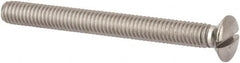 Value Collection - M4x0.70 Metric Coarse, 40mm OAL Slotted Drive Machine Screw - Oval Head, Grade 316 & A4 Stainless Steel, Uncoated, Without Washer - Americas Industrial Supply