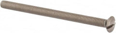 Value Collection - M4x0.70 Metric Coarse, 60mm OAL Slotted Drive Machine Screw - Oval Head, Grade 316 & A4 Stainless Steel, Uncoated, Without Washer - Americas Industrial Supply