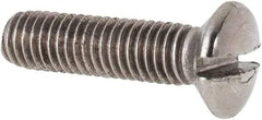 Value Collection - M5x0.80 Metric Coarse, 20mm OAL Slotted Drive Machine Screw - Oval Head, Grade 316 & A4 Stainless Steel, Uncoated, Without Washer - Americas Industrial Supply