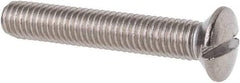 Value Collection - M5x0.80 Metric Coarse, 30mm OAL Slotted Drive Machine Screw - Oval Head, Grade 316 & A4 Stainless Steel, Uncoated, Without Washer - Americas Industrial Supply