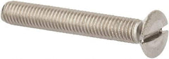 Value Collection - M5x0.80 Metric Coarse, 35mm OAL Slotted Drive Machine Screw - Oval Head, Grade 316 & A4 Stainless Steel, Uncoated, Without Washer - Americas Industrial Supply