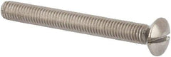 Value Collection - M5x0.80 Metric Coarse, 45mm OAL Slotted Drive Machine Screw - Oval Head, Grade 316 & A4 Stainless Steel, Uncoated, Without Washer - Americas Industrial Supply