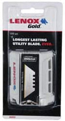 Lenox - 100 Piece Bi-Metal Utility Knife Blade - 2-3/8" OAL - Americas Industrial Supply