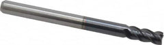 ProMax - 1/8", 1/4" LOC, 1/8" Shank Diam, 1-1/2" OAL, 4 Flute, Solid Carbide Square End Mill - Single End, AlTiN Finish, Spiral Flute, 40° Helix, Centercutting, Right Hand Cut, Right Hand Flute, Series 155 - Americas Industrial Supply