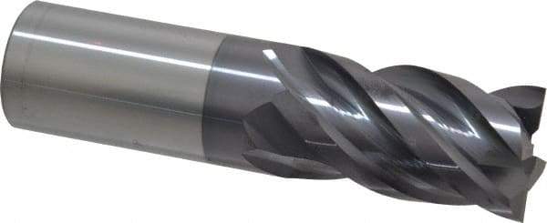 ProMax - 1", 1-3/4" LOC, 1" Shank Diam, 4" OAL, 4 Flute, Solid Carbide Square End Mill - Single End, AlTiN Finish, Spiral Flute, 40° Helix, Right Hand Cut, Right Hand Flute, Series 155 - Americas Industrial Supply