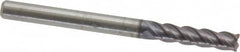 ProMax - 1/8", 4 Flute, Single End, Solid Carbide, 0.01" Corner Radius End Mill - 1-1/2" OAL, 40° Helix, Right Hand Flute, 1/2" LOC, Right Hand Cut - Americas Industrial Supply