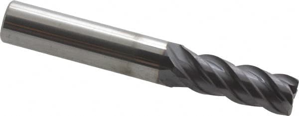 ProMax - 11/32", 4 Flute, Single End, Solid Carbide, 0.02" Corner Radius End Mill - 2-1/2" OAL, 40° Helix, Right Hand Flute, 7/8" LOC, Right Hand Cut - Americas Industrial Supply