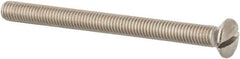 Value Collection - M5x0.80 Metric Coarse, 60mm OAL Slotted Drive Machine Screw - Oval Head, Grade 316 & A4 Stainless Steel, Uncoated, Without Washer - Americas Industrial Supply