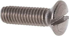 Value Collection - M6x1.00 Metric Coarse, 20mm OAL Slotted Drive Machine Screw - Oval Head, Grade 316 & A4 Stainless Steel, Uncoated, Without Washer - Americas Industrial Supply