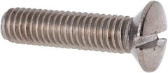 Value Collection - M6x1.00 Metric Coarse, 25mm OAL Slotted Drive Machine Screw - Oval Head, Grade 316 & A4 Stainless Steel, Uncoated, Without Washer - Americas Industrial Supply