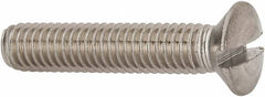 Value Collection - M6x1.00 Metric Coarse, 30mm OAL Slotted Drive Machine Screw - Oval Head, Grade 316 & A4 Stainless Steel, Uncoated, Without Washer - Americas Industrial Supply