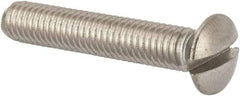 Value Collection - M6x1.00 Metric Coarse, 35mm OAL Slotted Drive Machine Screw - Oval Head, Grade 316 & A4 Stainless Steel, Uncoated, Without Washer - Americas Industrial Supply