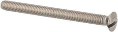 Value Collection - M6x1.00 Metric Coarse, 70mm OAL Slotted Drive Machine Screw - Oval Head, Grade 316 & A4 Stainless Steel, Uncoated, Without Washer - Americas Industrial Supply