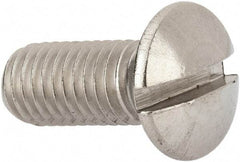 Value Collection - M8x1.25 Metric Coarse, 20mm OAL Slotted Drive Machine Screw - Oval Head, Grade 316 & A4 Stainless Steel, Uncoated, Without Washer - Americas Industrial Supply