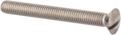 Value Collection - M8x1.25 Metric Coarse, 70mm OAL Slotted Drive Machine Screw - Oval Head, Grade 316 & A4 Stainless Steel, Uncoated, Without Washer - Americas Industrial Supply