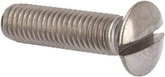 Value Collection - M10x1.50 Metric Coarse, 40mm OAL Slotted Drive Machine Screw - Oval Head, Grade 316 & A4 Stainless Steel, Uncoated, Without Washer - Americas Industrial Supply