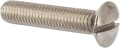 Value Collection - M10x1.50 Metric Coarse, 50mm OAL Slotted Drive Machine Screw - Oval Head, Grade 316 & A4 Stainless Steel, Uncoated, Without Washer - Americas Industrial Supply