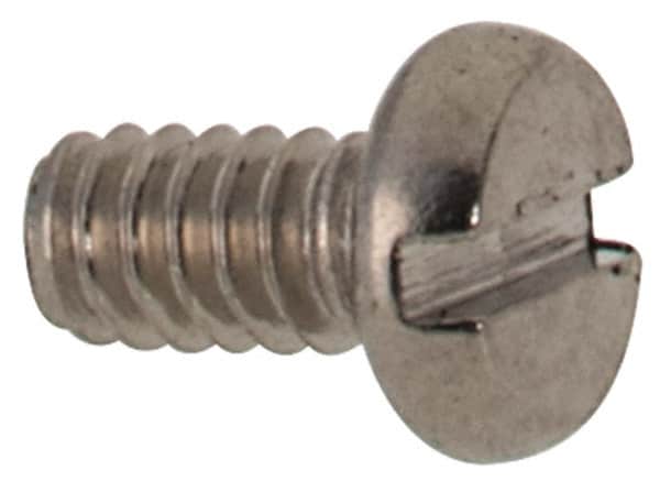 Value Collection - M1.6x0.35 Metric Coarse, 3mm Length Under Head Slotted Drive Machine Screw - Fillister Head, Grade 316 & A4 Stainless Steel, Uncoated, Without Washer - Americas Industrial Supply