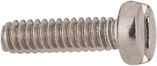 Value Collection - M1.6x0.35 Metric Coarse, 6mm Length Under Head Slotted Drive Machine Screw - Fillister Head, Grade 316 & A4 Stainless Steel, Uncoated, Without Washer - Americas Industrial Supply