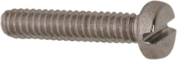 Value Collection - M1.6x0.35 Metric Coarse, 8mm Length Under Head Slotted Drive Machine Screw - Fillister Head, Grade 316 & A4 Stainless Steel, Uncoated, Without Washer - Americas Industrial Supply