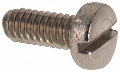 Value Collection - M2x0.40 Metric Coarse, 5mm Length Under Head Slotted Drive Machine Screw - Fillister Head, Grade 316 & A4 Stainless Steel, Uncoated, Without Washer - Americas Industrial Supply