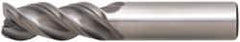 Niagara Cutter - 3/4", 3 Flute, Single End, Solid Carbide, 0.02" Corner Radius End Mill - 3" OAL, 45° Helix, Right Hand Flute, 1" LOC, Right Hand Cut - Americas Industrial Supply