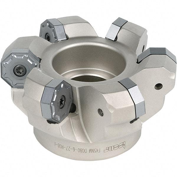 Iscar - 5.49" Cut Diam, 1-1/2" Arbor Hole, 0.217" Max Depth of Cut, 45° Indexable Chamfer & Angle Face Mill - 8 Inserts, ONH.. Insert, Right Hand Cut, 8 Flutes, Series 16Mill - Americas Industrial Supply