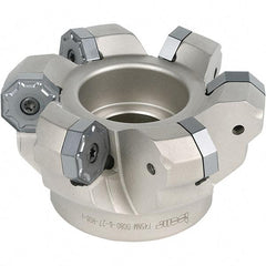 Iscar - 5.49" Cut Diam, 1-1/2" Arbor Hole, 0.217" Max Depth of Cut, 45° Indexable Chamfer & Angle Face Mill - 8 Inserts, ONH.. Insert, Right Hand Cut, 8 Flutes, Series 16Mill - Americas Industrial Supply